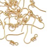 SHEGRACE Brass Pave Cubic Zirconia Earring Findings XGRQ4S192-742G-1