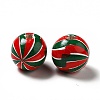 Christmas Theme Printed Natural Wooden Beads WOOD-L020-A05-2