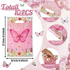 10Pcs Rectangle with Butterfly Pattern Paper Gift Bags CARB-TAC0002-04-4