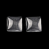 Transparent Glass Square Cabochons GGLA-S022-10mm-5