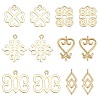   12Pcs 6 Style Brass Pendants KK-PH0001-79-1