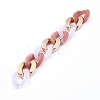 Imitation Gemstone Style Handmade Acrylic Curb Chains AJEW-JB00534-04-3