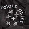 Star Alloy Rhinestone Cabochons MRMJ-WH0075-114-17-1