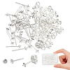 DICOSMETIC 40Pcs 925 Sterling Silver Post Stud Earring Settings STER-DC0001-03-1