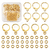 Brass Huggie Hoop Earring Findings & Open Jump Rings KK-TA0007-83G-37