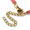 Ion Plating(IP) Golden 304 Stainless Steel Heart Link Chain Necklaces NJEW-E098-02G-05-3