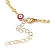 Brass Enamel Link Chain Necklaces NJEW-JN03123-01-3