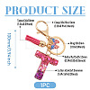 Alloy Resin Butterfly Keychains KEYC-TADJ0002-02G-T-3