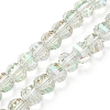 Electroplate Transparent Glass Beads Strands X-EGLA-K015-13C-1