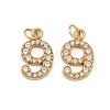 304 Stainless Steel Rhinestone Pendants STAS-N133-03J-G-1