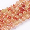 Two Tone Natural Jade Bead Strands X-G-R165-8mm-02-1