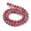Natural & Dyed Crackle Agate Bead Strands G-T056-10mm-05-2