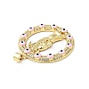 Rack Plating Brass Micro Pave Clear Cubic Zirconia Pendants ZIRC-I059-12G-4