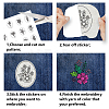 4 Sheets 11.6x8.2 Inch Stick and Stitch Embroidery Patterns DIY-WH0455-172-3