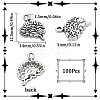 SUNNYCLUE 100Pcs Tibetan Style Alloy Charms FIND-SC0005-72-2