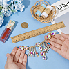 1Pc Flower Brass Rhinestone Ornament Accessories OHAR-FG0001-04C-3