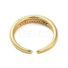 Brass Pave Cubic Zirconia Cuff Rings RJEW-U012-03G-04-3