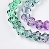 Gradient Color Baking Paint Glass Bead Strands DGLA-A039-T6mm-A010-3