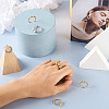 8Pcs 8 Style Brass Rotating Beaded Cuff Rings RJEW-SW0001-01-4