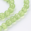 Spray Painted Crackle Glass Beads Strands CCG-Q001-6mm-11-3