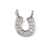 Brass Micro Pave Clear Connector Charms CU-CBA3D76-01P-1
