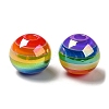 Pride UV Plating Rainbow Iridescent Acrylic European Beads MACR-D025-06-1