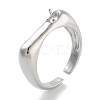 Rack Plating Brass Open Cuff Ring Settings KK-Z071-32P-1