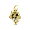 Real 18K Gold Plated Brass Pave Colorful Cubic Zirconia Pendants KK-M283-06E-02-1