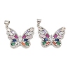 Brass Micro Pave Cubic Zirconia Pendants CU-CBA908F-05P-09-1
