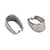 Tarnish Resistant 201 Stainless Steel Snap on Bails X-STAS-H052-2