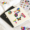50Pcs Iridescence Style PVC Self Adhesive Cartoon Stickers STIC-B001-10A-8
