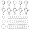 10Pcs 2 Styles 925 Sterling Silver Spring Ring Clasps STER-GA0001-21-1