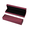 Rectangle PU Leather Necklace  Storage Boxes with Velvet Inside CON-WH0094-31D-01-8
