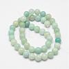 Round Natural Amazonite Bead Strands G-I183-02-10mm-2