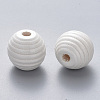 Painted Natural Wood Beehive European Beads WOOD-Q040-019A-B03-2