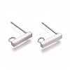 Non-Tarnish 304 Stainless Steel Stud Earring Findings STAS-E482-03B-P-2
