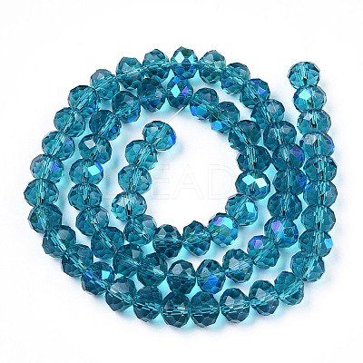 Electroplate Glass Beads Strands LS-EGLA-A034-T10mm-L25-1