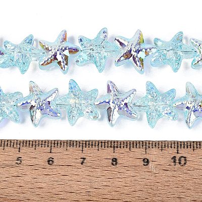 Electroplate Transparent Glass Beads Strands LS-EGLA-Q136-01A-08-1