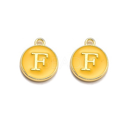 Golden Plated Alloy Enamel Charms LS-ENAM-Q437-13F-1