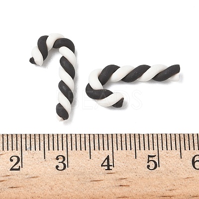 Christmas Candy Cane Handmade Polymer Clay Beads CLAY-P005-03A-01-1