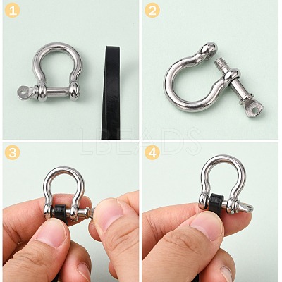 Alloy D-Ring Anchor Shackle Clasps X-PALLOY-L169-08-1