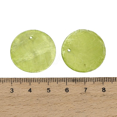Spray Painted Natural Capiz Shell Pendants SHEL-C010-12A-1