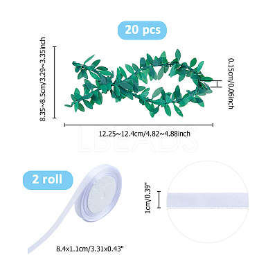 Plastic Leaf Napkin Rings AJEW-WH0528-94-1