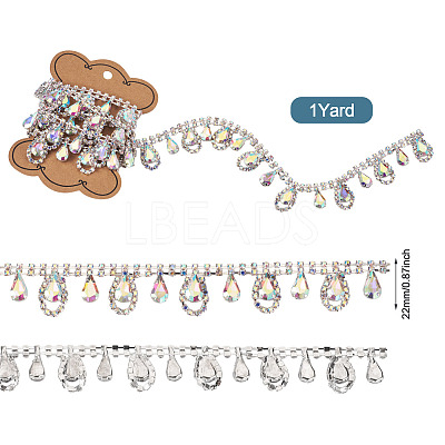 1 Yard Iron Rhinestone Strass Chains FIND-PJ0001-44B-1