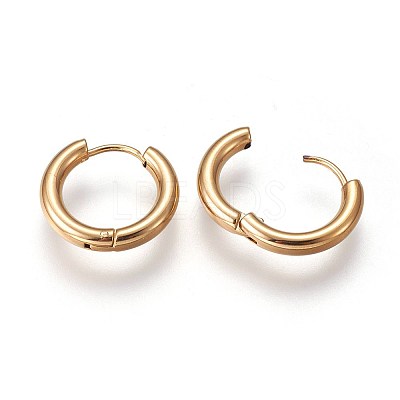Ion Plating(IP) 304 Stainless Steel Huggie Hoop Earrings LS-EJEW-O087-06B-1