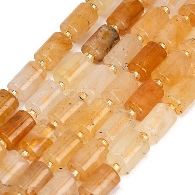 Natural Yellow Hematoid Quartz/Golden Healer Quartz Beads Strands GG-CBA5B6F-F01-01-1