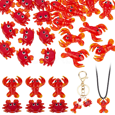 16Pcs 2 Styles Handmade Lampwork Beads LAMP-NB0002-23-1