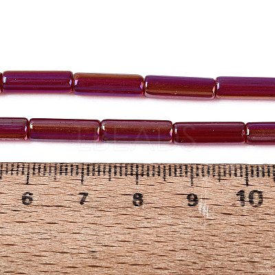 Electroplate Transparent Glass Beads Strands X-EGLA-Q132-02A-C01-1