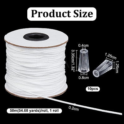 1Roll Nylon Braided Cord NWIR-PH0002-43-1