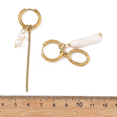 202 Stainless Steel Dangle Huggie Hoop Earrings EJEW-JE07393-1